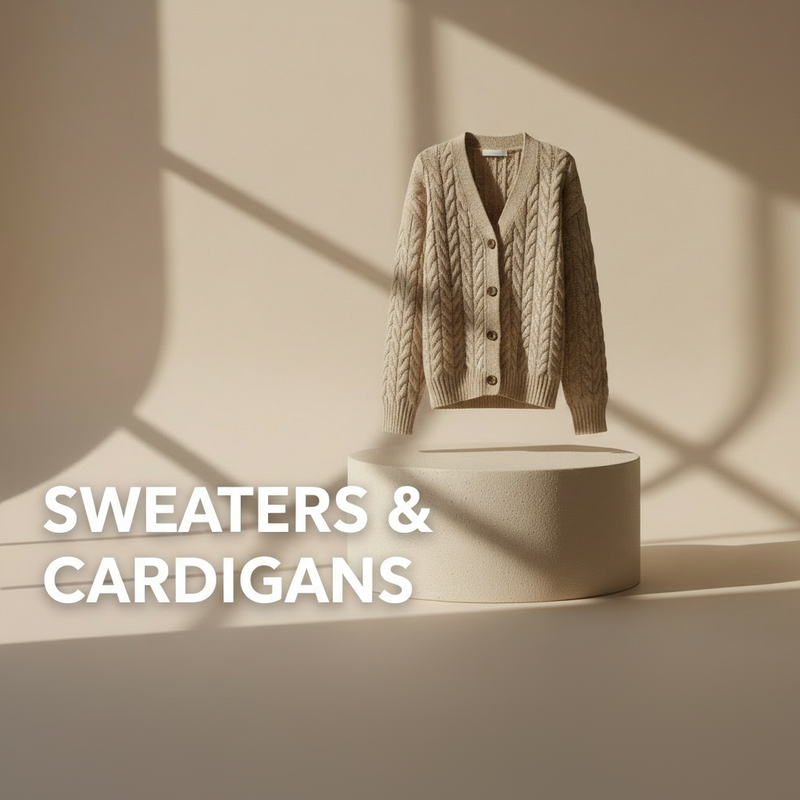 Sweaters and cardigans collection banner